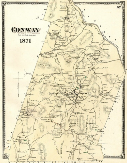 map of Conway MA 1871