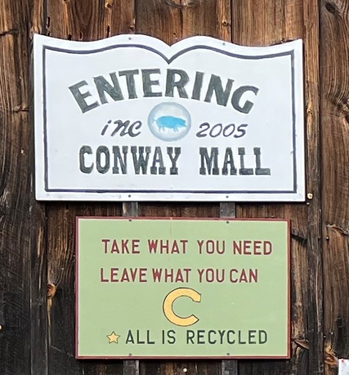 entering conway mall sign